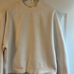 Alexander Wang white cropped white sweat shirt. Size M . Worn once.